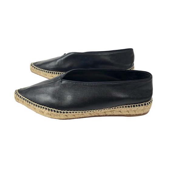 Celine Pointed Nappa Leather Flat Espadrilles - Picture 3 of 8
